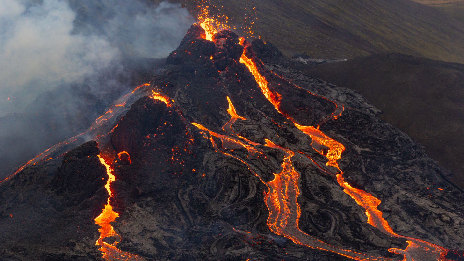most recent volcano eruption video