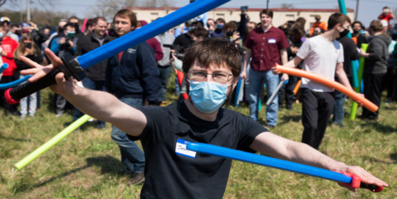 Hundreds of people attended the large green space at Air Park