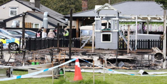 pub's new outdoor space catches fire a day before reopening