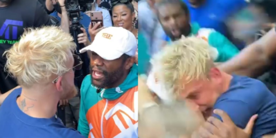 Jake Paul is left with a "black eye" and a "broken tooth" after confrontation with Floyd Mayweather