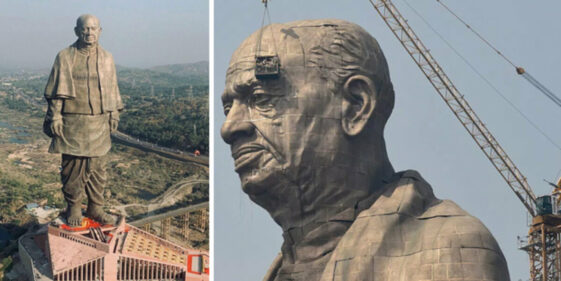 The world's tallest statue, nearly three times the height of the Statue of Liberty