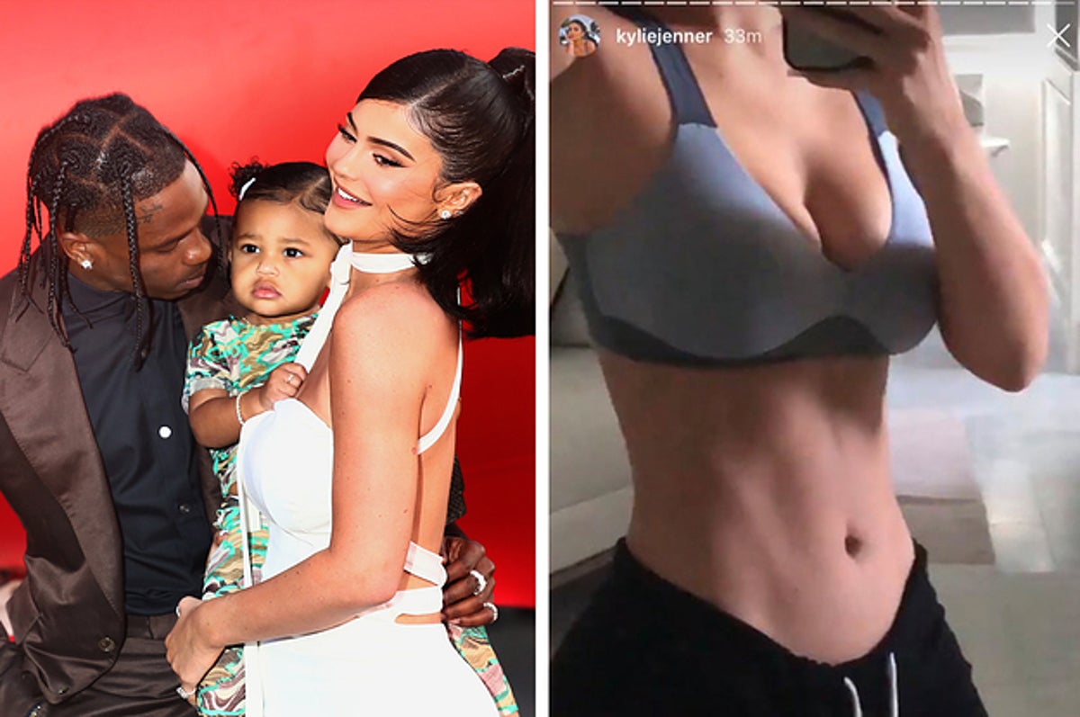 After pregnancy rumors, Kylie Jenner shows her belly to her followers