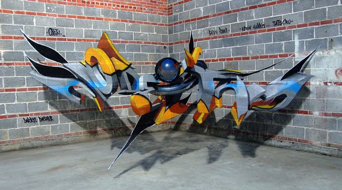 Portuguese street artist creates impressive 3D graffiti that seems to float in the air