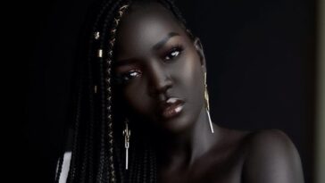 Nyakim Gatwech, the model who is known as the 'queen of dark'