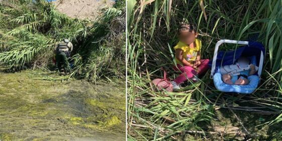 Two-year-old girl and three-month-old boy found abandoned in the Rio Grande River in Texas