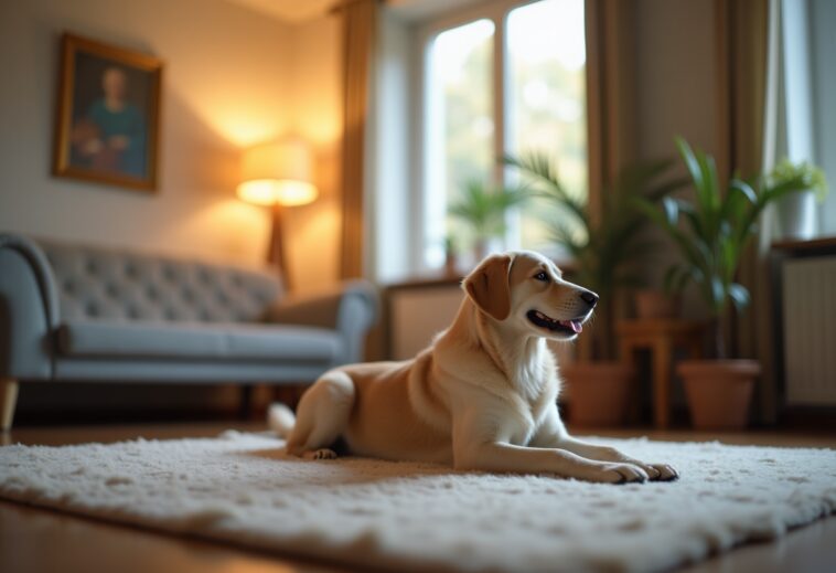 A therapist and a dog engaging in animal-assisted therapy