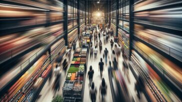 Immagine di un supermercato a New York dopo un assalto