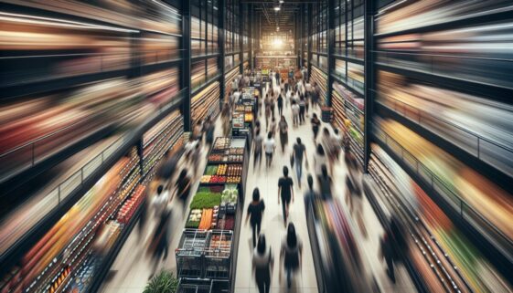 Immagine di un supermercato a New York dopo un assalto