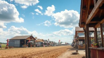 Immagine dell'Agribition canadese a Regina con espositori