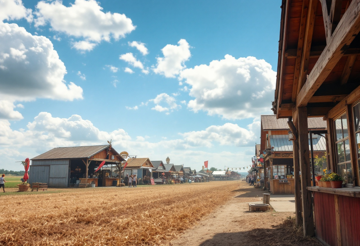 Immagine dell'Agribition canadese a Regina con espositori