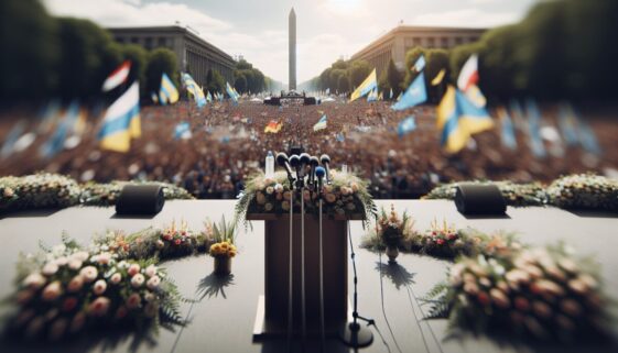 Cardi B delivers an empowering speech at a rally.