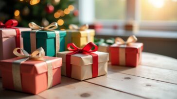 A beautifully wrapped gift box with a bow