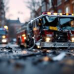 FDNY fire truck involved in a crash on Thanksgiving night