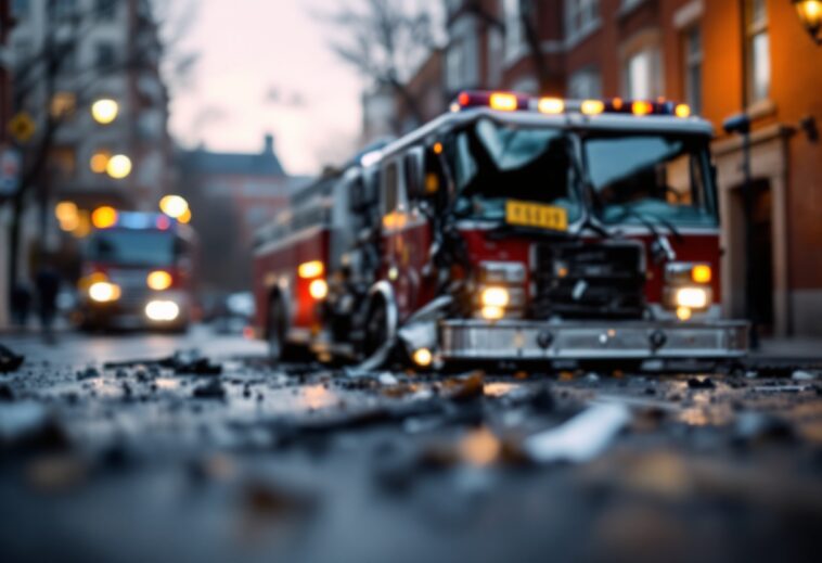 FDNY fire truck involved in a crash on Thanksgiving night