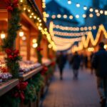 Small business vendor at a festive market in Canada