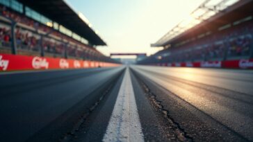 Frankie Muniz in azione durante una gara di NASCAR