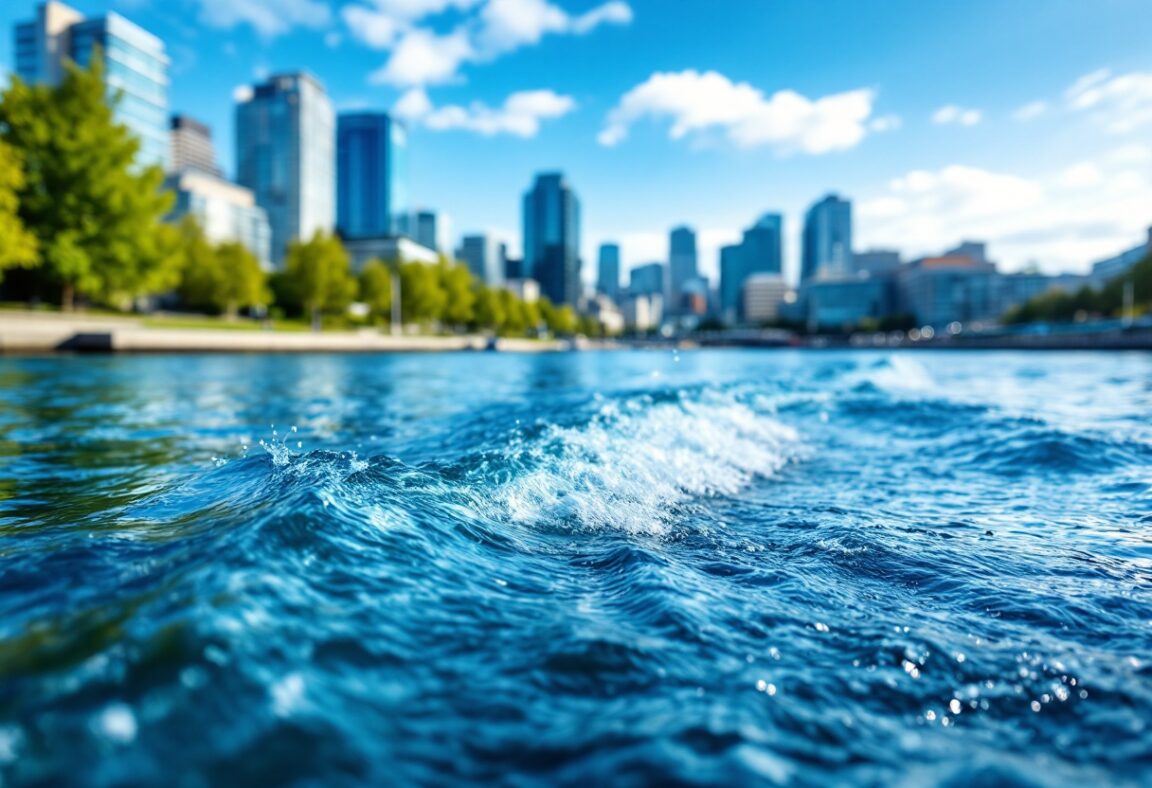 Killer whales swimming in the waters of Vancouver