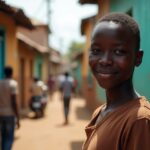 Children receiving the mpox vaccine approved by WHO