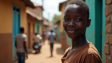 Children receiving the mpox vaccine approved by WHO