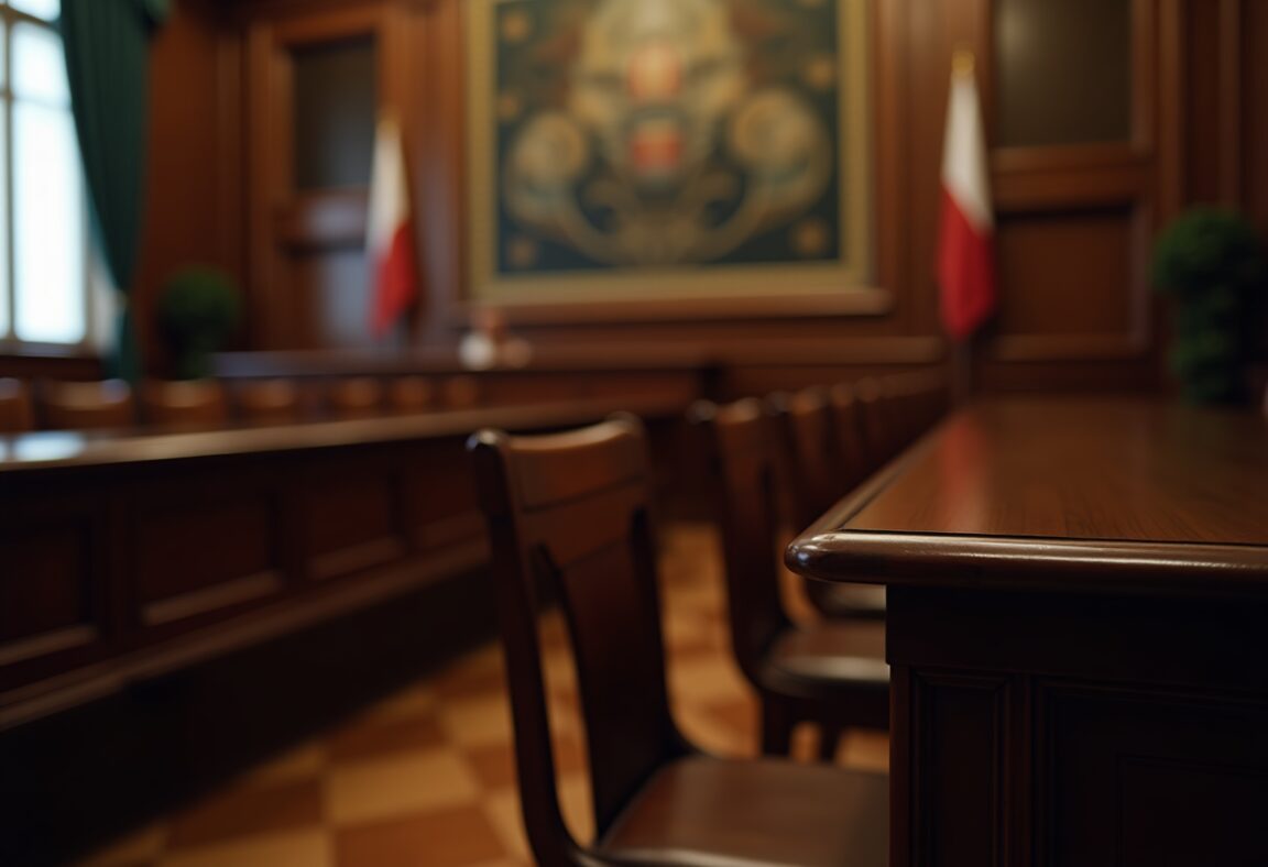 Courtroom scene from a murder trial in Kamloops