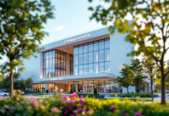 Rendering of new hospitals and clinics in Nova Scotia