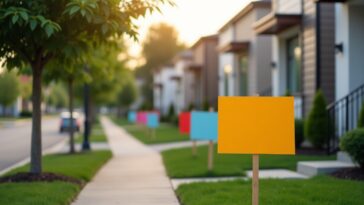 Political signs affecting real estate market decisions