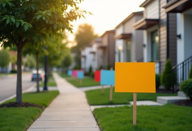 Political signs affecting real estate market decisions