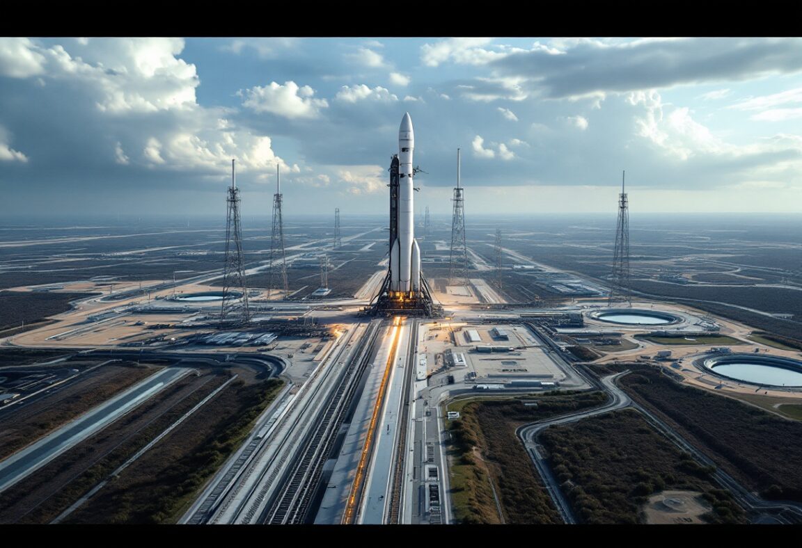 SpaceX rocket launch with environmental impact focus