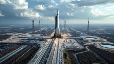 SpaceX rocket launch with environmental impact focus