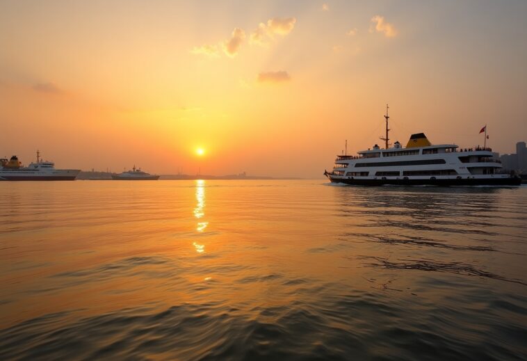 Ferry workers celebrating their massive payouts