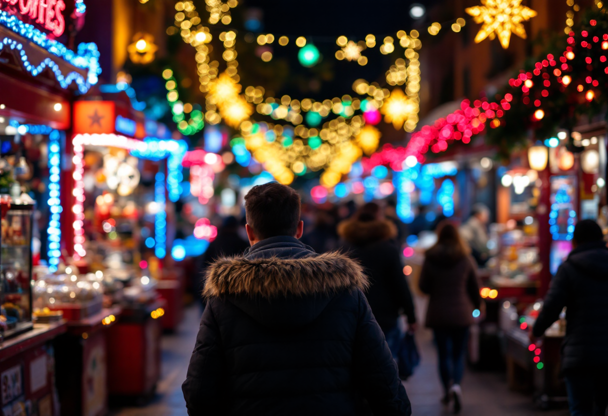 Scene of a chaotic Christmas brawl among holiday shoppers