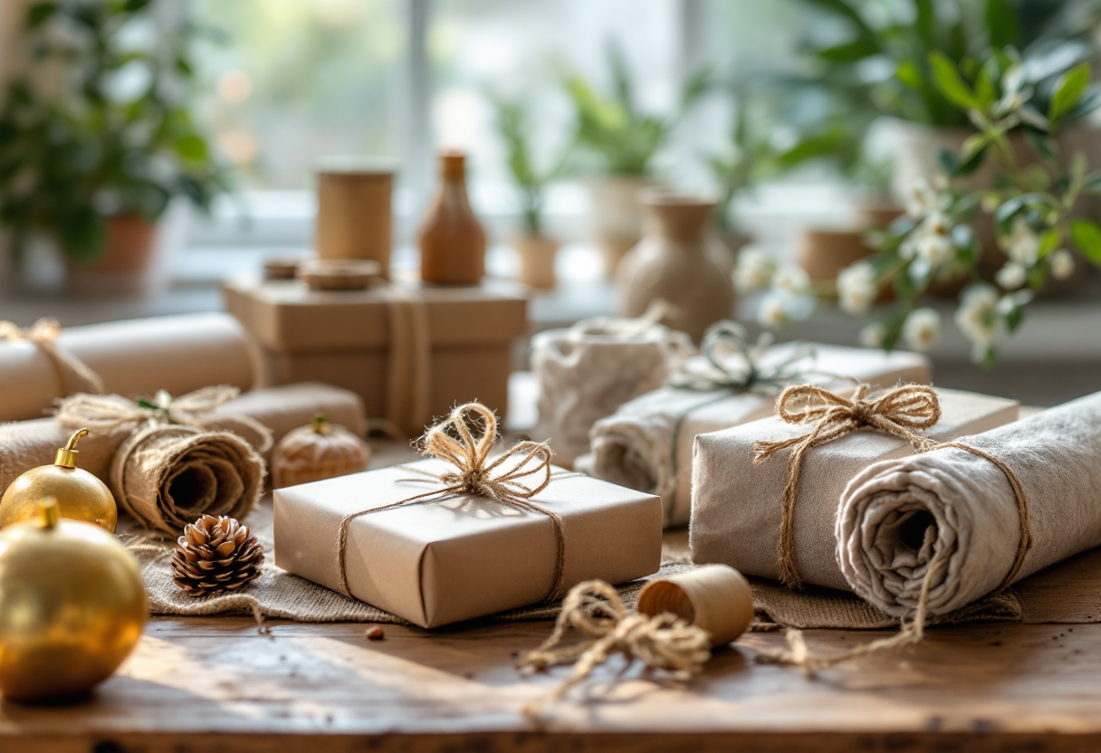 Beautifully wrapped gifts for the holiday season