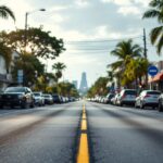 Scene of a chaotic street takeover in Florida