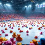 London Knights fans celebrate teddy bear toss victory