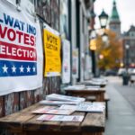 Political landscape of Ontario with election signs