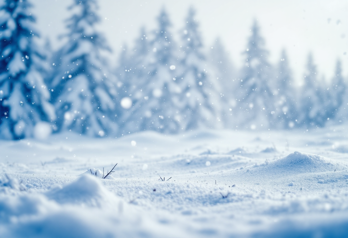 Snow-covered landscape in Ontario during severe winter weather