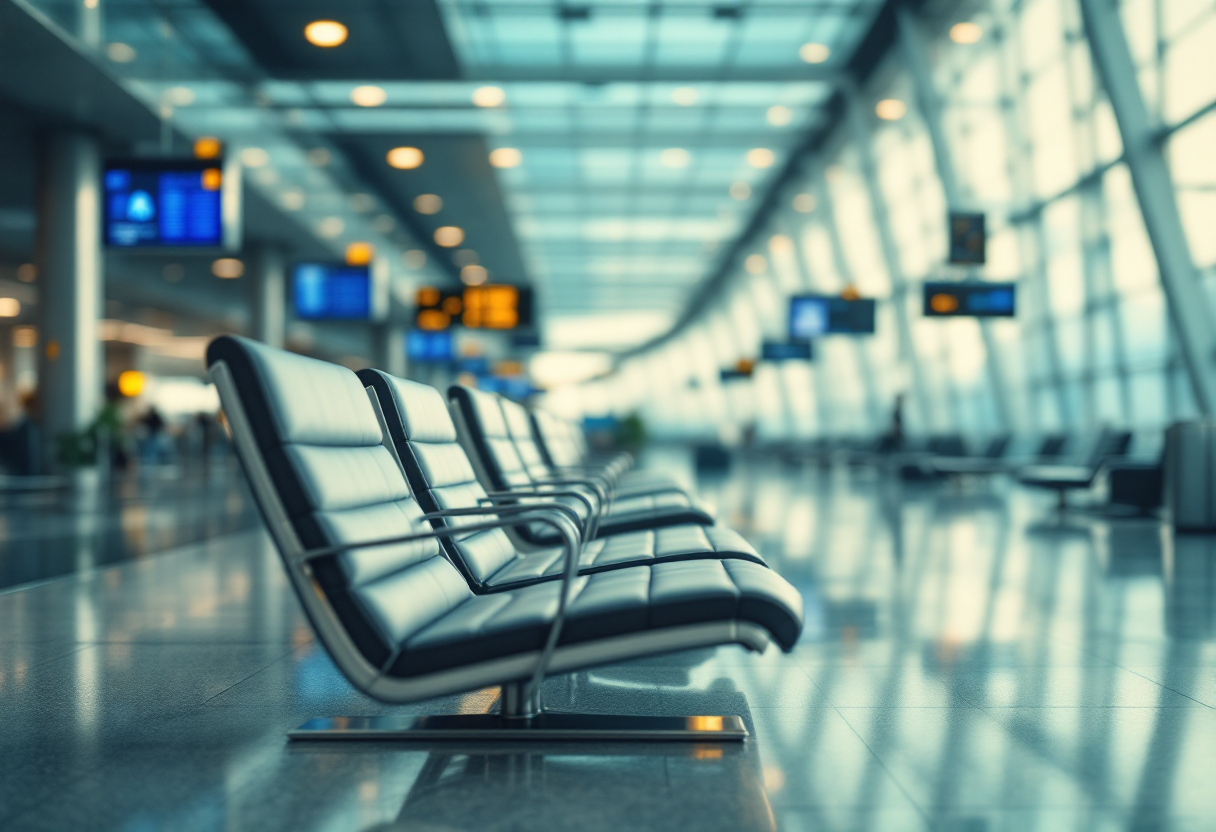 A woman sneaking onto a flight from New York to Paris