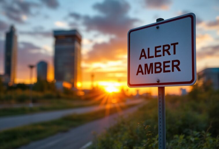 Amber Alert sign highlighting child safety in Saskatchewan