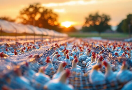 Graph showing the rise of bird flu cases in the U.S.