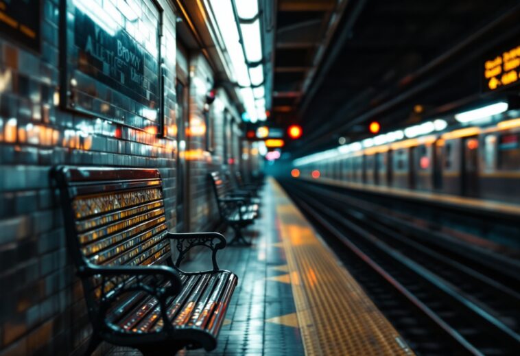 Scene of a subway stabbing incident in New York City