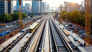 Rendering of Calgary's Green Line LRT transit system