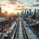 Rendering of Calgary's Green Line LRT transit system