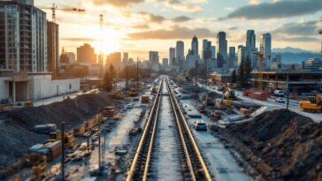 Rendering of Calgary's Green Line LRT transit system