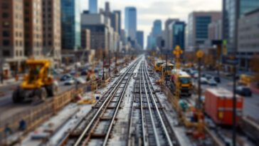 Rendering of Calgary's Green Line LRT transit system