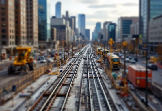 Rendering of Calgary's Green Line LRT transit system