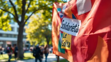 Manifestazione universitaria contro l'antisemitismo