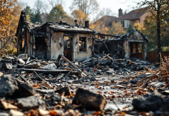 Community members assisting each other after Alberta fire