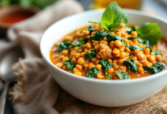 Delicious curry lentil stew packed with nutrients