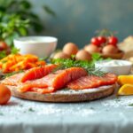 Variety of foods rich in vitamin D for healthy diet