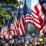 Flags at full staff during Trump's inauguration ceremony